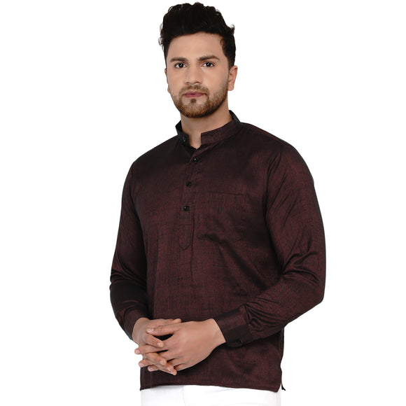 Veera Paridhaan Men's Rayon Full Sleeve Short kurta