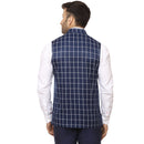 Veera Paridhaan Checkered Chinese Collar Sleeveless Cotton Poly  Nehru Jacket-7