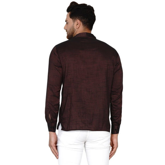 Veera Paridhaan Men's Rayon Full Sleeve Short kurta