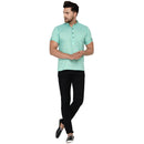 Veera Paridhaan Men's Rayon Half Sleeve Short kurta-53