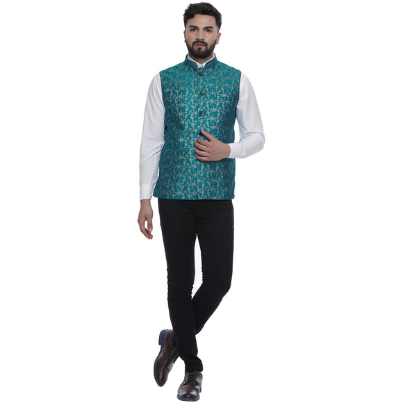 Veera Paridhaan  Banarasi Printed Nehru Jacket