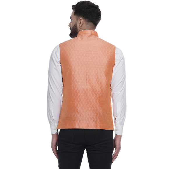 Veera Paridhaan  Jacquard Printed  Silk Nehru Jacket