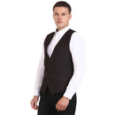 Veera Paridhaan Black Striped Cotton Poly Waistcoat-9