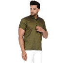 Veera Paridhaan Men's Rayon Half Sleeve Short kurta-16