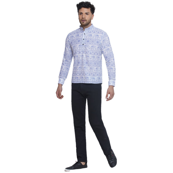 Veera Paridhaan Sanganeri Printed Short Kurta for Men