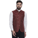 Veera Paridhaan  Jacquard Printed  Silk Nehru Jacket-6