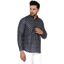 Veera Paridhaan Men's Cotton Printed Full Sleeve Short kurta-23