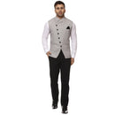 Veera Paridhaan Plain Chinese Collar Sleeveless Cotton Poly Nehru Jacket-67