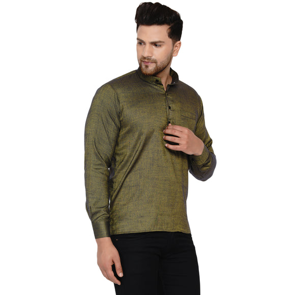 Veera Paridhaan Men's Rayon Full Sleeve Short kurta
