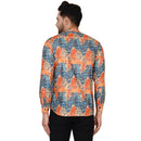 Veera Paridhaan Men's Cotton Printed Full Sleeve Short kurta-52