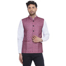 Veera Paridhaan Jacquard Printed Nehru Jacket for Men-2