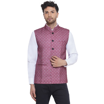 Veera Paridhaan Jacquard Printed Nehru Jacket for Men - 0