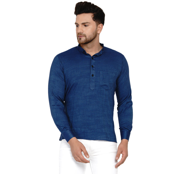 Veera Paridhaan Men's Rayon Full Sleeve Short kurta