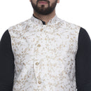 Veera Paridhaan  Jacquard Printed  Silk Nehru Jacket-98