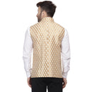 Veera Paridhaan Banarasi Jacquard Print Golden Nehru Jacket-31