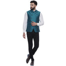 Veera Paridhaan  Jacquard Printed  Silk Nehru Jacket-93