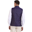 Veera Paridhaan Blue Banarasi Print Nehru Jacket-5
