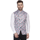 Veera Paridhaan Satin Print Grey Nehru Jacket-1