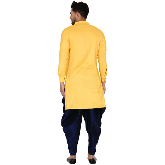 Veera Paridhaan Men's Rayon Side Pattern Full Sleeve long Straight kurta