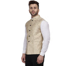 Veera Paridhaan Banarasi Jacquard Print Golden Nehru Jacket-6