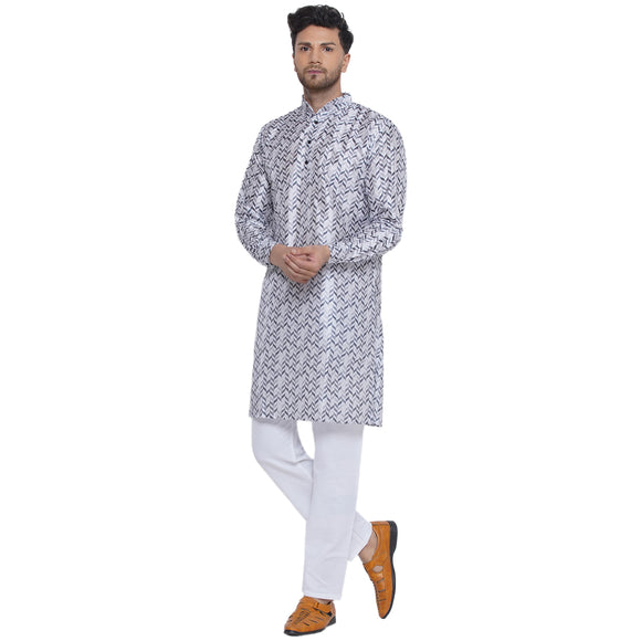 Veera Paridhaan Printed Jacquard Long Kurta for Men