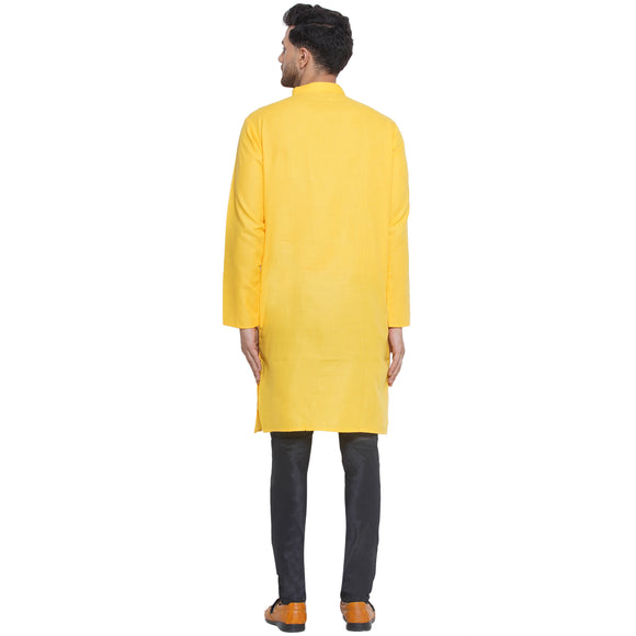 Veera Paridhaan Solid Cotton Long Kurta for Men
