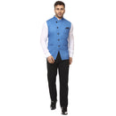 Veera Paridhaan Plain Chinese Collar Sleeveless Cotton Poly Nehru Jacket-57