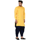 Veera Paridhaan Men's Rayon Side Pattern Full Sleeve long Straight kurta-14