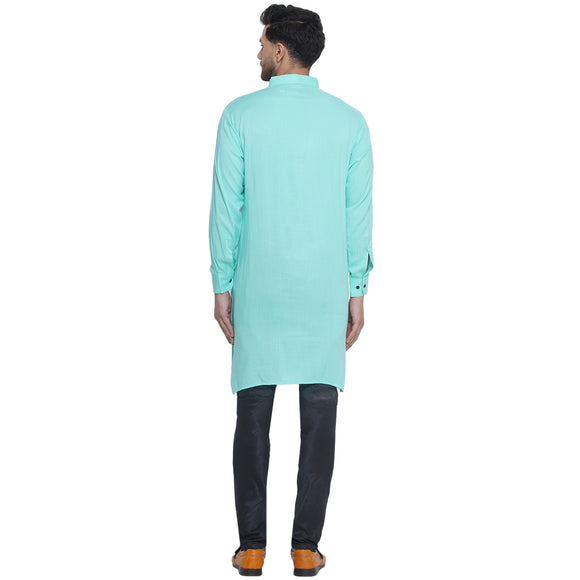 Veera Paridhaan Solid Rayon Long Kurta for Men