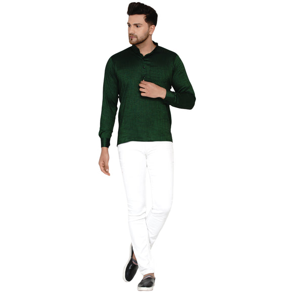Veera Paridhaan Men's Rayon Full Sleeve Short kurta