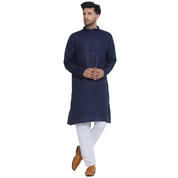 Veera Paridhaan Solid Cotton Long Kurta for Men