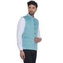 Veera Paridhaan Velvet Solid Nehru Jacket for Men-3