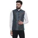 Veera Paridhaan  Jacquard Printed  Silk Nehru Jacket-31