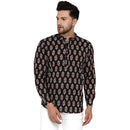 Veera Paridhaan Men's Cotton Sanganeri Printed Full Sleeve Short kurta-6