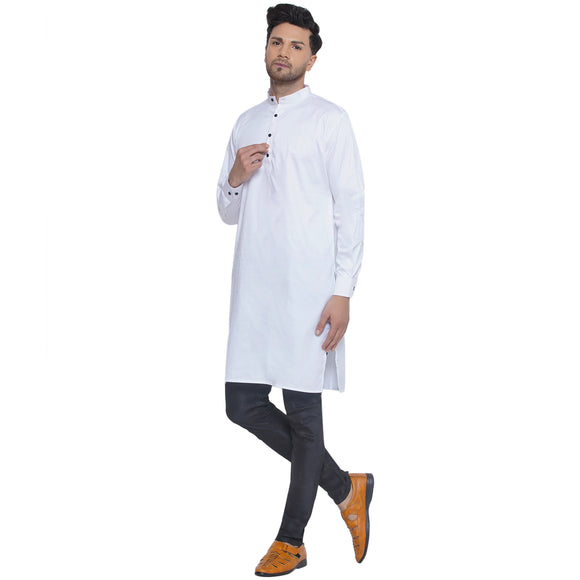 Veera Paridhaan Solid Cotton Long Kurta for Men