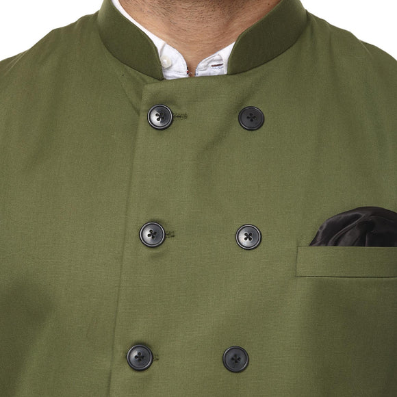 Veera Paridhaan Plain Chinese Collar Sleeveless Cotton jute Nehru Jacket