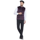 Veera Paridhaan Velvet Solid Nehru Jacket for Men-10