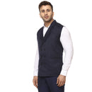 Veera Paridhaan Plain Chinese Collar Sleeveless Cotton Poly Waist Coat-9