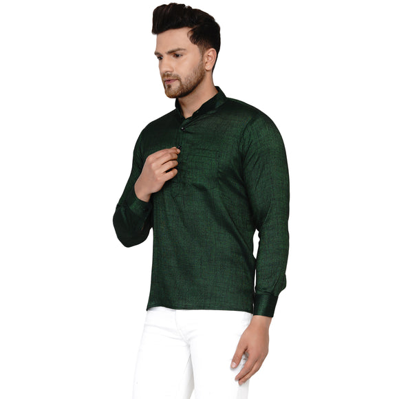 Veera Paridhaan Men's Rayon Full Sleeve Short kurta