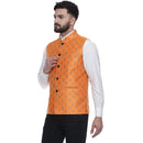 Veera Paridhaan  Jacquard Printed  Silk Nehru Jacket-57