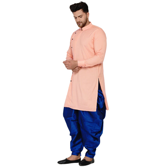 Veera Paridhaan Men's Rayon Side Pattern Full Sleeve long Straight kurta