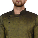 Veera Paridhaan Men's Rayon Side Pattern Full Sleeve long Straight kurta-55