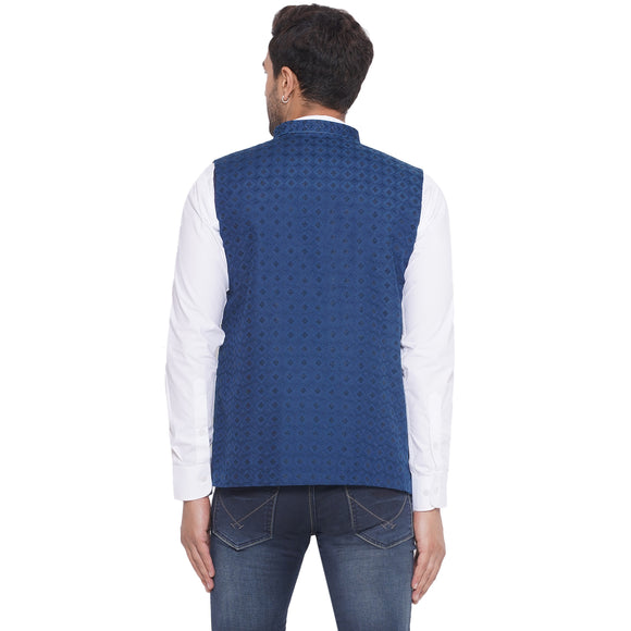 Veera Paridhaan Rayon Sequence Nehru Jacket for Men