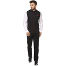Veera Paridhaan Plain Chinese Collar Sleeveless Cotton Poly Nehru Jacket-58