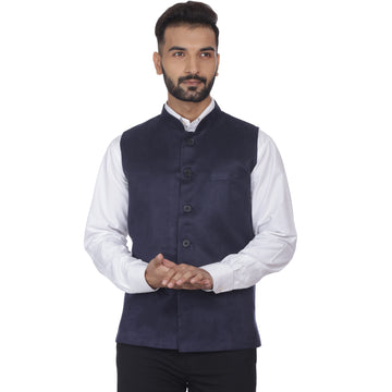Veera Paridhaan Solid  Suede Velvet  Nehru Jacket
