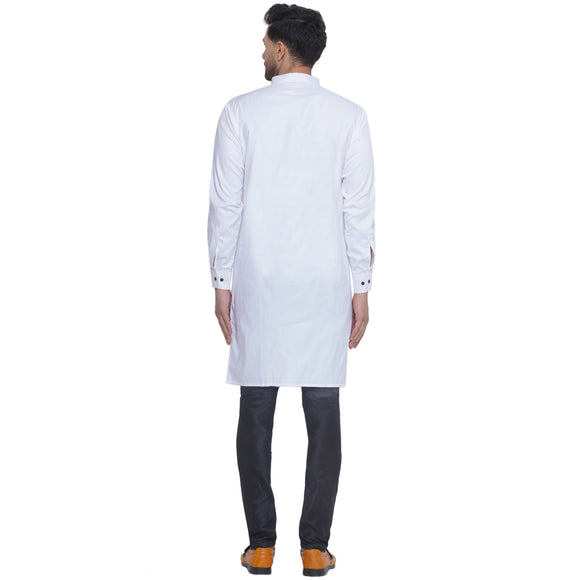 Veera Paridhaan Solid Cotton Long Kurta for Men