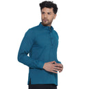Veera Paridhaan Solid Rayon Full Sleeve Short Kurta for Men-2