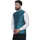 Veera Paridhaan  Jacquard Printed  Silk Nehru Jacket-11