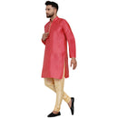 Veera Paridhaan Men's Ethnic Jacquard Full Sleeve Printed Long kurta Set-23