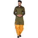 Veera Paridhaan Men's Rayon Side Pattern Full Sleeve long Straight kurta-11